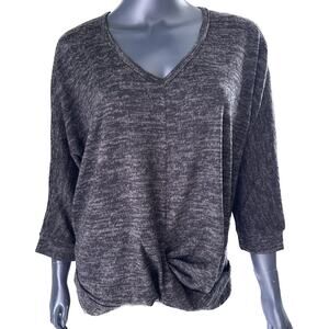 Cyrus Gray Knit V Neck Size Small S Sweater Soft NWT MSRP $54.00